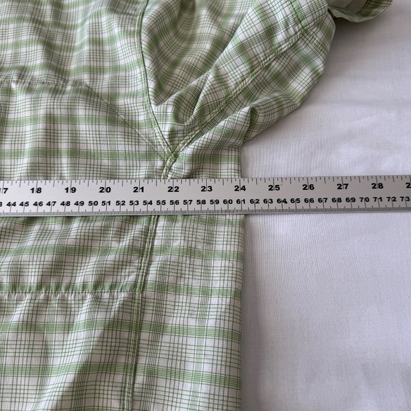 The North Face Men's XL Green Plaid Button Up Performance Shirt Hiking Fishing - Picture 12 of 16